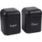 Juvale Flour & Sugar Storage Containers - Set of 2 40 oz (4.5 x 6 in) Black Iron - Airtight Silicone Gasket Seal - Flour Canister & Sugar Container